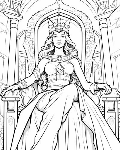 coloring page of the greek goddess Hera sitting on her throne Hera Drawing, Greek Goddesses Drawing, Greek Mythology Coloring Pages, Greek Gods Art, The Greek Gods, Zeus And Hera, Greek Gods And Goddesses, Ancient Mythology, School Kids