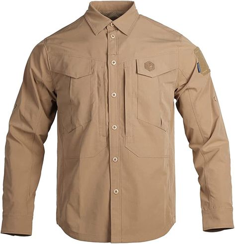 EMERSONGEAR Blue Label PaiJiZhe Tactical Field Shirt,Camp Shirts Mens Long Sleeve Durable Outdoor Apparel Tactical Gear Fashion, Kemeja Tactical, Kemeja Pdl, Shirt Detailing, Utility Wear, Company Uniform, Celana Kargo, Safari Outfit, Camp Shirts