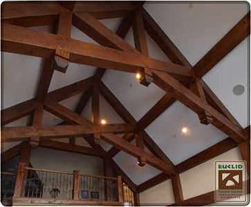 Interior Trusses, Guess House, Scissor Truss, Roof Truss Design, Wood Truss, Timber Truss, Hill Country Homes, Timber Frame Construction, Timber Frames