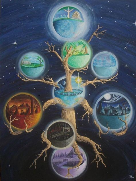 Norse cosmology - Mythology Wiki Viking Berserker, Creation Myth, Norse Myth, Norse Vikings, Mythology Art, The Tree Of Life, Norse Mythology, Gods And Goddesses, Scandinavia