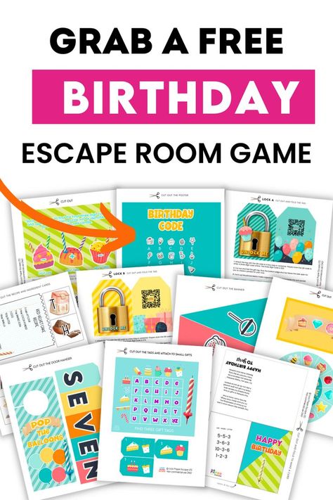 Looking for a fun way to give your loved ones their gifts for their Birthday? Try this FREE Birthday escape room game. A fun family friendly game. Great for kids aged 8+ and adults. Free Printable Escape Room, Family Friendly Games, Escape Room Puzzles, Escape Room Game, Free Birthday, Fun Family, Escape Room, Treasure Hunt, Free Birthday Stuff