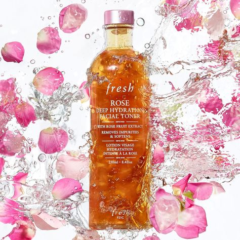 Fresh Rose Deep Hydration Facial Toner Fresh Skincare, Real Rose Petals, Alcohol Free Toner, Skin Care Steps, Rose Oil, Facial Toner, Fresh Face, Simple Skincare, Skin Care Regimen