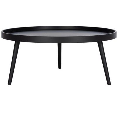 Round Black Coffee Table, Corner Table Living Room, Round Living Room Table, White Round Coffee Table, Round Living Room, Black Coffee Table, Decor Books, Round Sofa, C Table