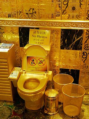 Casa Casuarina, Gold Toilet, Luxury Toilet, Gold Everything, Gold Items, Gold Bathroom, Mellow Yellow, Toilets, Most Expensive