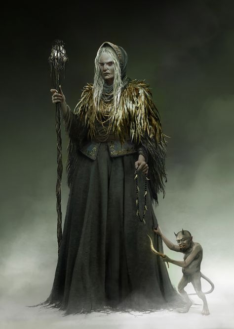 ArtStation - The Witch of the Goldenwood Bloodborne Concept Art, Magick Art, Asian Style Art, Character Qualities, Types Of Magic, My Fantasy World, Paintings And Drawings, 다크 판타지, Game Concept Art