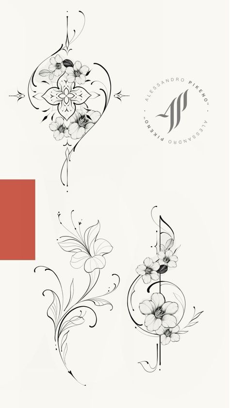 Tattoo Flower Stencil, Arm Tattoo Flower, Ornamental Tattoo Design, Tattoo Lettering Alphabet, Wrist Tattoo Ideas, Timeless Tattoo, Horoscope Tattoos, Aquarius Tattoo, Hand And Finger Tattoos