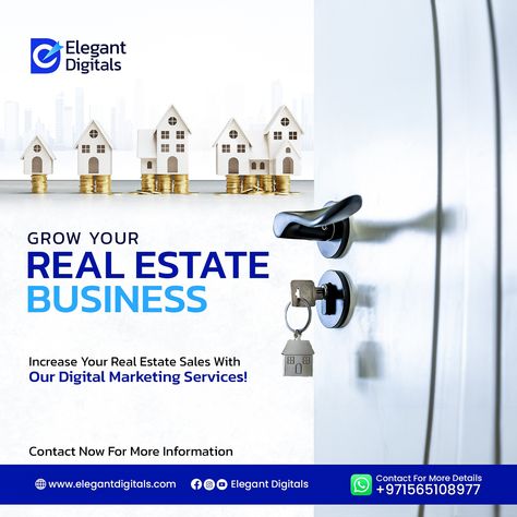 Discover top-notch real estate opportunities with our expert digital marketing solutions! 🏡✨ Maximize your sales potential today. #RealEstate #DigitalMarketing #HomeSales #PropertyInvestment #SSM #facebookads #googleads #SEO #graphicsdesigning Real Estate Marketing Ideas, Marketing For Real Estate, Marketing Real Estate, Social Media Marketing Campaign, Real Estate Sign Design, Digital Media Marketing, Social Media Marketing Agency, Sms Marketing, Social Media Marketing Services