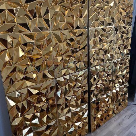 "Gold is expected to be shipped out around Jan 31th,2024. Package include : 25 PCs PVC Diamond Wall Panel Material: PVC One Panel Size: 50cm W x50cm L /19.7\" Wx19.7\"L.25 PCs will make a 8*8ft wall Color: Gold/ Silver/Matt Black/Matt White Total Weight: 0.7 LBs/ Each Panel ,Light weight and fire resistant Assemble:Assebley Required  Adhere with All-purpose adhesive glue Shipping & Returns Standard shipping is via FEDEX Home Delivery. Ship Timeline:Order today we can ship out the next business d Wall Panel Texture, Gold Accent Wall, Suite Decor, Acrylic Wall Panels, Black And Gold Bathroom, Luxury Dining Tables, Glamorous Decor, Build Projects, Gold Dining