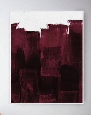 Burgundy Art Paintings, Burgundy Artwork, Burgundy Painting, Vino Color, Burgundy Walls, Burgundy Paint, Art Aesthetic Room, Color Knowledge, Minimal Painting