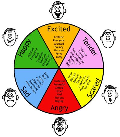 Consistent with another color wheel of emotions chart that I like to use. Emotion Chart, Highly Sensitive People, Sensitive People, Highly Sensitive, Feelings And Emotions, School Counseling, Therapy Activities, Coping Skills, Social Emotional