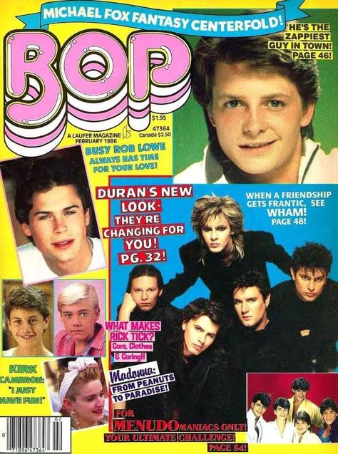 Bop Magazine, Teen Posters, Michael Fox, Baby Boomers Memories, Kirk Cameron, Magazine Pages, Popular Magazine, Michael J Fox, J Fox