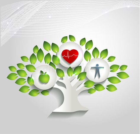 Healthy human concept, tree and health care symbol. Healthy human concept. Tree , #AD, #health, #care, #symbol, #tree, #Healthy #ad Teacher Brochure, Care Symbol, Food And Fitness, Medical Office Design, Abstract Concept, Bright Design, Healthy Heart, Daily Health Tips, Health Design