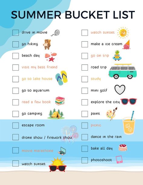 Summer bucket list for my girlies ❤️ Stay tuned and follow for more 💥 #summer #summerlist #bucketlist #summerideas #2024 Ice Cream Beach, Screen Free Activities, Fireworks Show, Summer Bucket List, Agenda Planner, Drive In Movie, Go Hiking, Mini Golf, Summer Bucket Lists