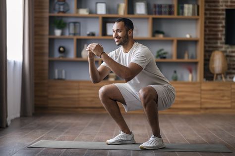 Learn the muscles worked during squats. Strengthen your lower body with this effective compound exercise that targets your quads, glutes, hamstrings and more. Lunges With Weights, Squat Press, Standing Ab Exercises, Standing Abs, Compound Exercises, Hiit Training, Fitness Trends, Workout Moves, Core Muscles