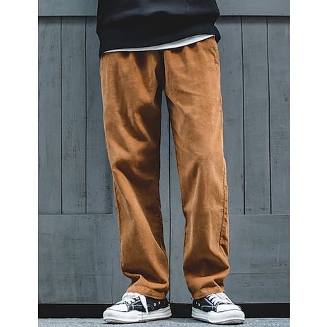 Season:Spring Fall,Winter; Fabric:Polyester; Gender:Men's; Style:Fashion,Casual; Occasion:Outdoor,Going out,Daily; Fit Type:Regular Fit; Function:Comfort,Soft,Breathable; Waistline:Mid Waist; Pattern:Plain; Design:Elastic Waist,Pocket; Pants Type:Corduroy Pants,Casual Pants,Trousers; Front page:FF; Listing Date:09/21/2023; Hips:; Length:; Waist: Khaki Corduroy Pants, Brown Corduroy Pants, Corduroy Pants Men, Americana Vintage, Mens Trousers Casual, Vintage Corduroy, Brown Corduroy, Men's Korean Style, Black Khakis