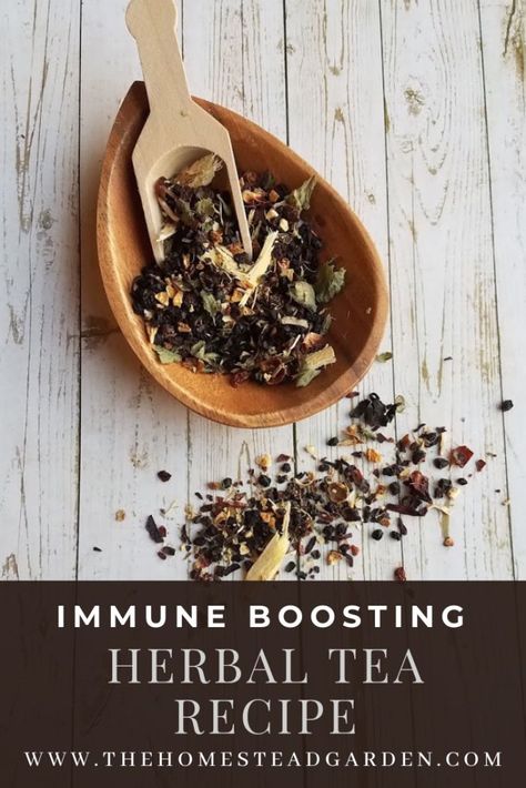 Immune Boosting Herbal Tea, Immune Boosting Tea Blend, Herbal Tea Combinations, Immune Tea Recipe, Medicinal Herbal Tea Recipes, Immunity Boosting Tea, Antioxidant Tea Recipe, Relaxing Tea Recipe, Morning Herbal Tea Recipes