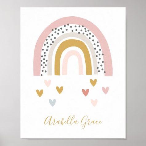 $9.80 | Modern Muted Rainbow Monogrammed Name Nursery Poster #nurserydecor #mutedrainbow #name #scripttypography #modern #rainbow #hearts #watercolor #babyshowergifts #monogrammed Hearts Watercolor, Muted Rainbow, Watercolor Baby Shower, Modern Rainbow, Rainbow Hearts, Personalized Home Decor, Script Typography, Nursery Poster, Home Decor Gifts