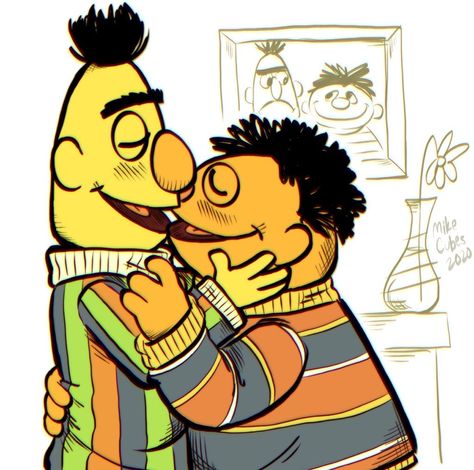 Bert X Ernie Fanart, Sesame Street Aesthetic, Bert X Ernie, Sesame Street Fanart, Bert And Ernie Fanart, Beto Y Enrique, Ernie Und Bert, Bert And Ernie, Felt Puppets