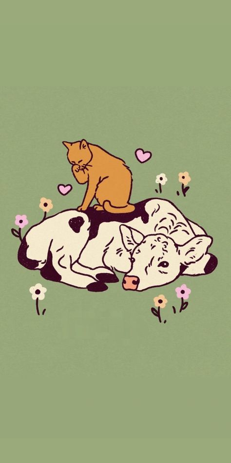 Hyland Cow Wallpaper, Cute Cows Aesthetic Cartoon, Vet Med Wallpaper, Coquette Cowgirl Wallpaper, Cow Background Aesthetic, Cow Aesthetic Wallpaper Iphone, Cute Cow Background, Cute Cow Lockscreen, Cow Iphone Wallpaper