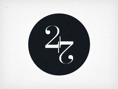 247 #logo #design #branding #identity #inspiration #brand #idea #modern #creative #simple #flat 22 Tattoo Number Design, Typography Numbers, 27 Tattoo, 22 Tattoo, Typographie Logo, Numbers Typography, Favorite Number, 7 Logo, Boutique Business