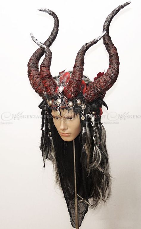 Helmet With Horns, Cosplay Horns, Halloween Costumes 2022, Round Of Applause, Dragon Costume, Victorian Goth, Halloween This Year, Masks Masquerade, Fantasy Costumes