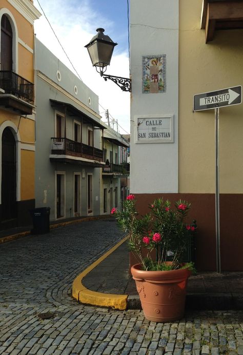 Calle San Sebastian, Viejo San Juan,  Puerto Rico. Old San Juan Aesthetic, Puerto Rico Architecture, San Juan Puerto Rico Aesthetic, Boricua Aesthetic, San Sebastian Puerto Rico, Puerto Rico Aesthetic, Viejo San Juan Puerto Rico, Puerto Rico Pictures, Puerto Rico Trip