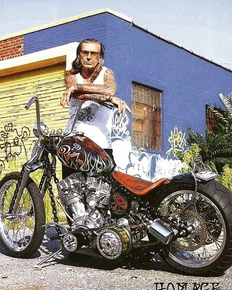 Indian Larry Motorcycles, Indian Larry, Bike Builder, Harley Bobber, Vespa Scooter, Cb 750, Biker Art, Harley Bikes, Bobber Motorcycle