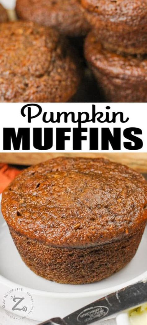 Pumpkin Pie Puree, Bread Recipes No Yeast, Easy Pumpkin Muffin, Pumpkin Pie Muffins, Easy Pumpkin Muffins, Best Pumpkin Muffins, Cream Cheese Swirl, Pie Muffins, Pumpkin Muffins Easy