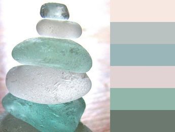 love this color palate for a ocean or sea or surf themed nursery // could be used for a boy or girl, gender neutral // sea glass colors Sea Glass Ideas, Bathroom Beach Theme, Beach Color Palettes, Beach House Colors, Sea Glass Colors, Aqua Mint, Bathroom Color, Beach Color, Color Palate