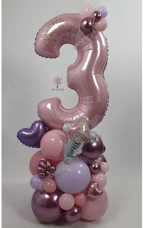 3rd Birthday Balloon Bouquet, Balloon Displays, Balloon Business, Balloon Bouquet Diy, Second Birthday Ideas, Balloon Display, Cake Decorating Videos, Diy Bouquet, Balloon Art