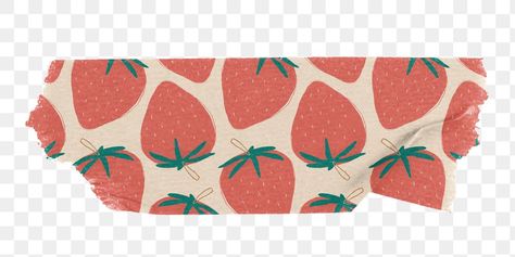 Strawberry Washi Tape Printable, Red Washi Tape Png, Scrapbook Tape Png, Digital Scrapbook Png, Cute Washi Tape Png, Free Digital Scrapbooking Elements, Washi Tape Png, Wash Tape, Tape Png