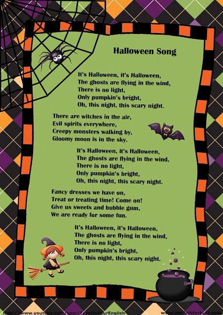 halloween song lyrics for children Halloween Song Lyrics, Halloween Poems For Kids, Halloween Lyrics, Halloween Party Music, Preschool Routine, Nights Lyrics, Halloween Crafts Preschool, Halloween Movie Night, Halloween Songs