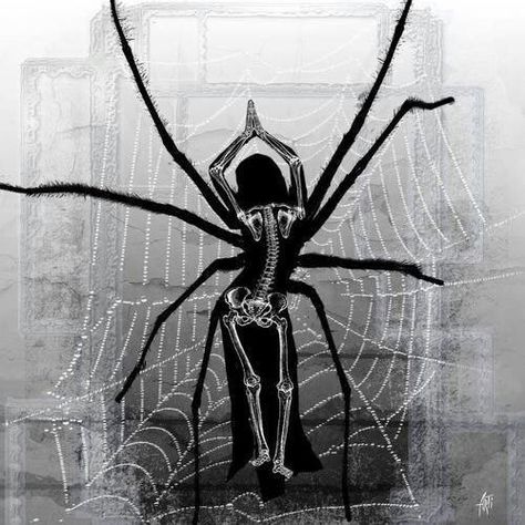 Skeleton. Goth Spider, Widow Spider, Spider Art, Spider Girl, Girl Silhouette, Insect Art, Spider Woman, Dark Ages, Black Widow