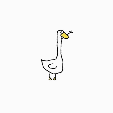 #Animation #Goose #Cartoon #Stick Goose Doodle Cute, Goose Clipart Cute, Goose Doodle Tattoo, Cartoon Goose Drawing, Simple Goose Drawing, Easy Goose Drawing, Goose Line Drawing, Goose Tattoo Ideas, Goose Painting Easy