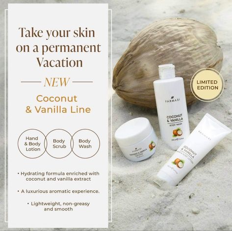 Vanilla Skincare, Smell Like The Beach, Vanilla Body Scrub, Vanilla Scrub, Coconut Scrub, Coconut Lotion, Vanilla Body Wash, Smooth Glowing Skin, Hydrating Sheet Mask