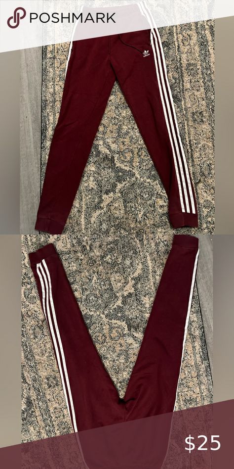 Maroon Adidas Jogger Sweats Maroon Adidas, Adidas Jogger, Adidas Joggers, Adidas Pants, Adidas, Pants, Closet, Trousers