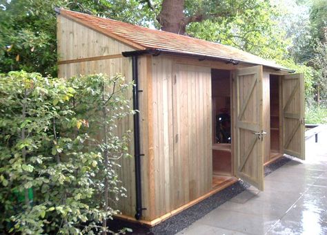 25+ best ideas about Bike Shed on Pinterest | Outdoor bike storage ... Lean To Storage Shed, Lean To Storage, Narrow Shed, Narrow Garden, Lean To Shed, Diy Shed Plans, Storage Shed Plans, Shed Kits, Shed Plan