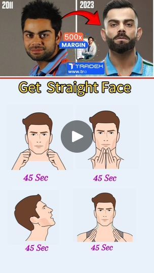 Jo Line Face Exercise, Nose Exercise, Line Face, Face Exercises, Facial Exercises, Chest Workout, Fat To Fit, Virat Kohli, Viral Videos