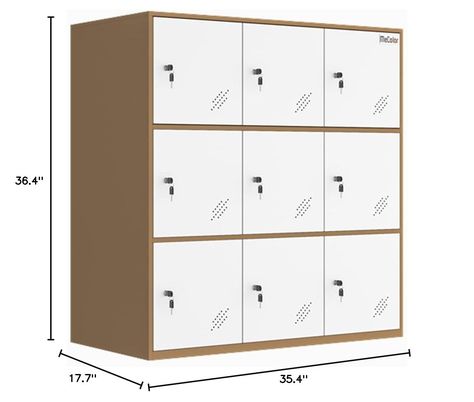 PRICES MAY VARY. 1.The locker is made of high quality steel and is therefore very strong and durable. During use, you do not have to worry that it can be easily damaged. This kind of locker cabinet is not only not easy to rust, but also not easy to scratch by scratches. 2.The overall size of the locker is H36.4 "xW35.4"xD17.7" (HxWxD), and the size of a single compartment is H10 " x W10.4" xD16.3" (HxWxD). The locker's storage space is large enough for you to store many kinds of things. You can School Locker Organization, Locker Organizer, Office Storage Cabinet, Storage Cabinet With Doors, Locker Organization, Home Lockers, Locker Cabinet, School Locker, Door Metal