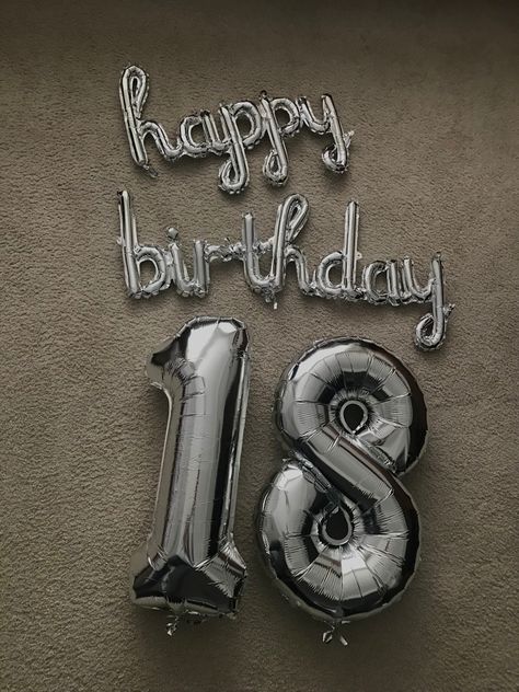 18th birthday ideas 18th Birthday Aesthetic, 18th Birthday Balloons, Bday Aesthetic, 25 Birthday, Happy Birthday 18th, Boy Quotes, 25th Birthday, Led Neon Signs, 18th Birthday