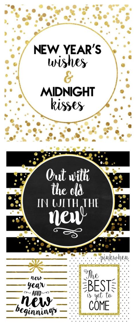 FREE New Years Printables Pack - PinkWhen Free New Years Eve Printables, New Years Free Printables, Happy New Year 2024 Free Printable, New Year’s Eve Free Printables, New Years Eve Printables Free, New Year’s Eve Printables, New Years Printables Free, Happy New Year Free Printable, New Year Free Printables