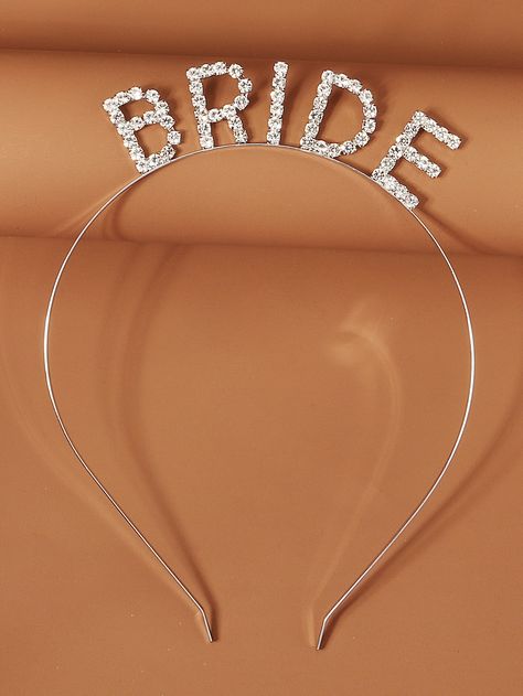 Devojacko Vece, Bride Headband Bachelorette, Bride Decor, Tiara Bride, Copper Letters, Rhinestone Costume, Party Tiara, Rhinestone Costumes, Letter Decor