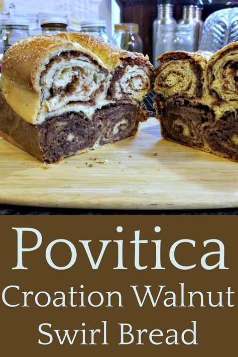 How to Make Povitica - Croatian Walnut Swirl Bread Recipe Povitica Recipe, European Bread, Swirl Bread Recipe, Vegan Vegetable Recipes, Sheet Pan Meals Chicken, Swirl Bread, Swirled Bread, British Bake Off, Great British Bake Off