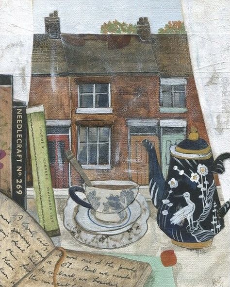 Rachel Grant Rachel Grant, Naive Illustration, Mixed Media Illustration, Holy Mary, Uk Artist, Tea Art, Naive Art, Great Artists, Watercolor Paper