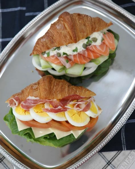 Croissants Breakfast, Testy Food, Healthy Breakfast Ideas, A Healthy Breakfast, Healthy Lifestyle Food, Food Is Fuel, Easy Healthy Breakfast, Start The Day, Bagels