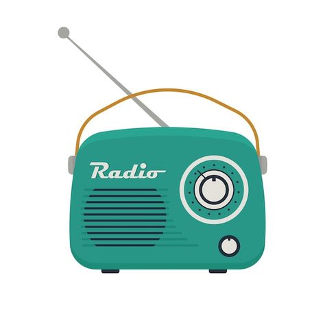 Vintage Radio Illustration, Radio Drawing, Radio Icon, Anniversary Scrapbook, Zestaw Ikon, Radio Antigua, Radio Vintage, Calendar Icon, 3d Vector