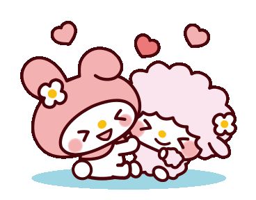 SANRIO CHARACTERS4 (Cartoons) My Melody Gif, Basketball Drawings, Hug Gif, Hello Kitty Characters, Classic Fairy Tales, Hello Kitty My Melody, Line Sticker, Cute Memes, Love Gif