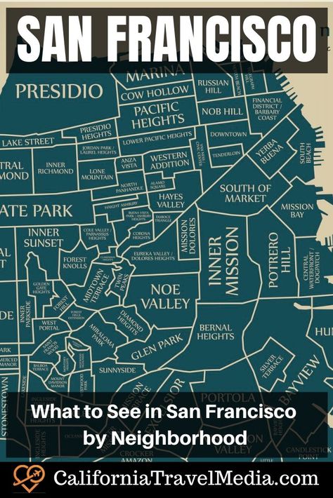 Map of San Francisco by Neighborhood and What to See by Neighborhood | Things to do in San Francisco #san-francisco #california #travel #trip #vacation #things-to-do-in #city #neighborhoods #food #restaurants #must-see #chinatown #bridge #giants Map Of San Francisco, San Francisco Aesthetic Outfits, San Francisco Giants Outfit, San Francisco Giants Logo, San Francisco Vacation, San Francisco Map, San Francisco Neighborhoods, Barbary Coast, Vacay Ideas