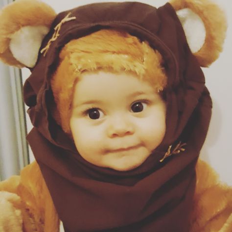 Ewok Costume Diy, Baby Ewok, Baby Ewok Costume, Ewok Baby, Ewok Costume, Baby Halloween Costume, Halloween Costume Idea, Costume Diy