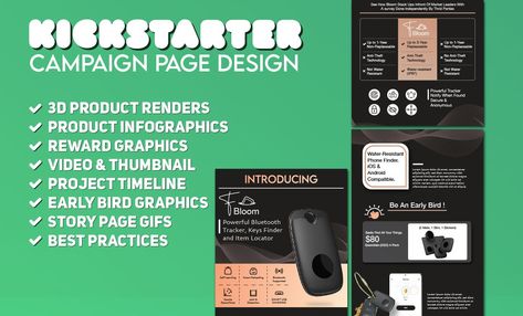 Kickstarter Campaign Page Graphics Kickstarter Campaign Design, Campaign Design, Video Thumbnail, Crowdfunding Campaign, Kickstarter Campaign, Page Design, Pins, Quick Saves, Design